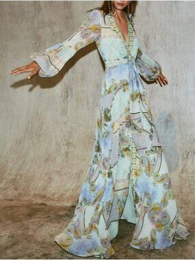 ALEXIS Olessia Gauze Printed Maxi Dress in Rococo Sz L